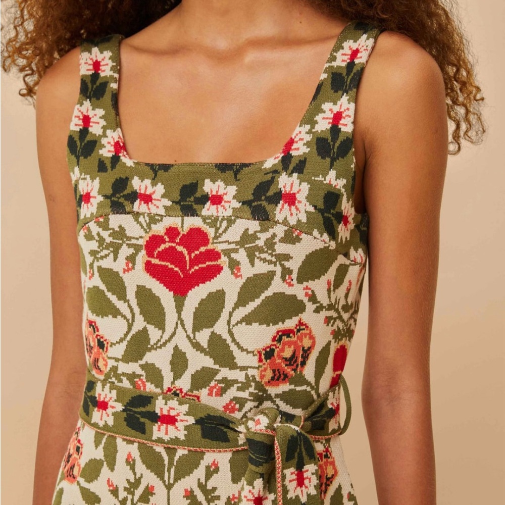 FARM Rio Floral Maxi Dress in Red and Green - Picture 4 of 7